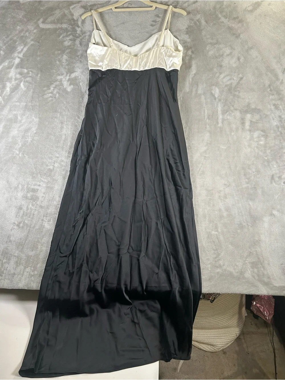 Abercrombie & Fitch NWT Julia Slip Bodice Black and White Maxi Slip Dress